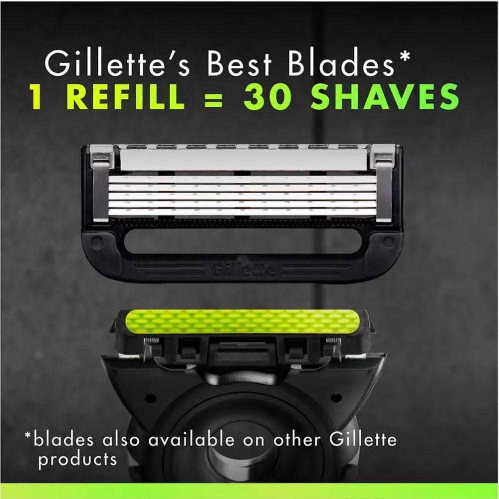 Gillette Lab-Black and Green Shaving Kit with Ergonomic Design
